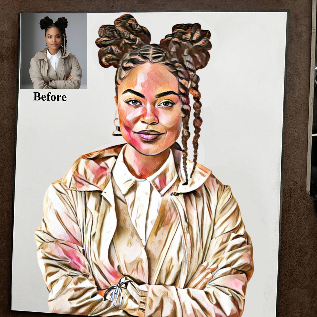 Watercolor Portrait by XILEF Art Uganda