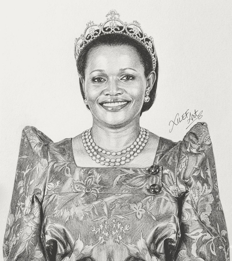 Nnaabagereka Sylvia Nagginda Pencil Portrait — Let's Draw Yours Too, A3 at XILEF Art