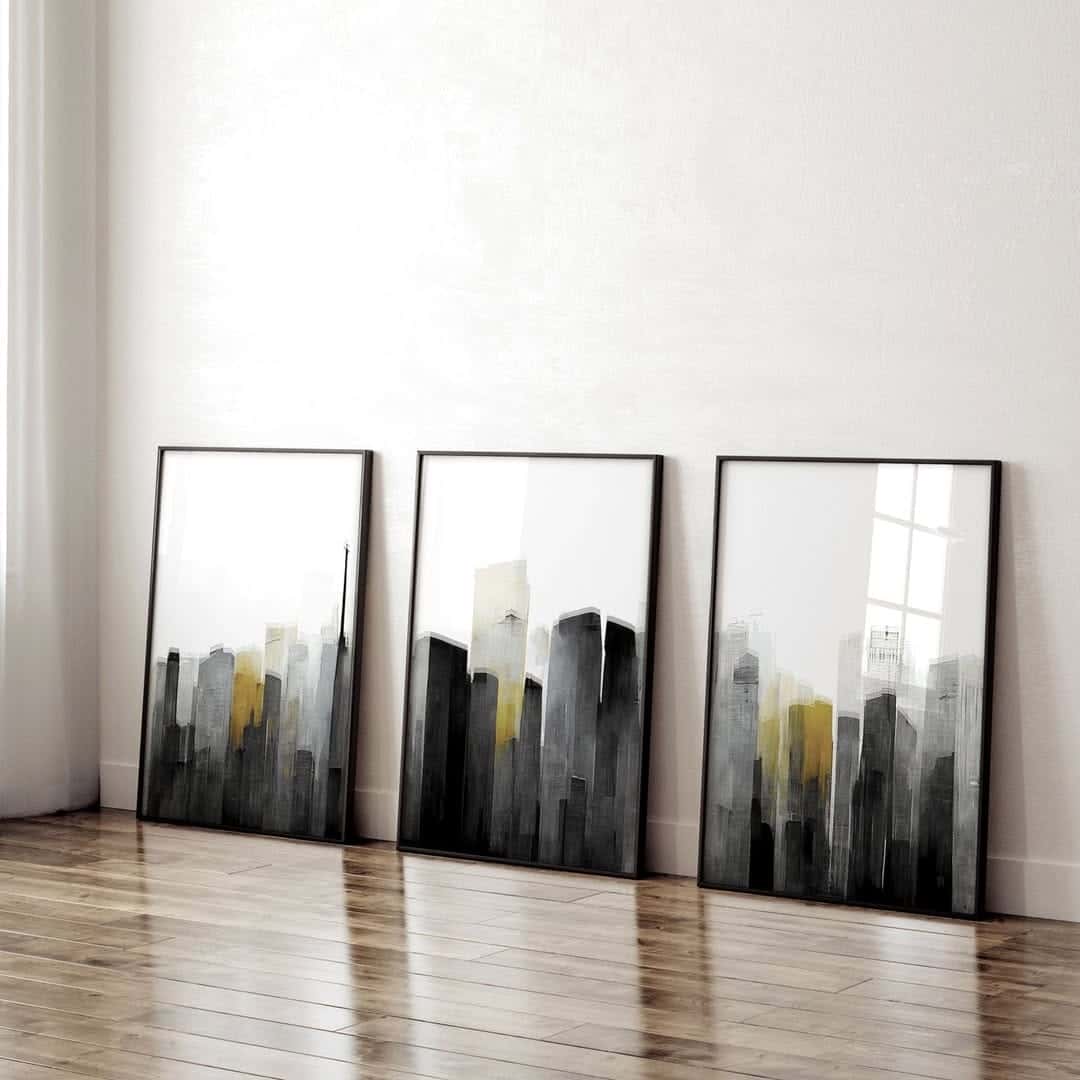 Abstract Artwork | Modern Wall Art Style | Trio, A2 at XILEF Art
