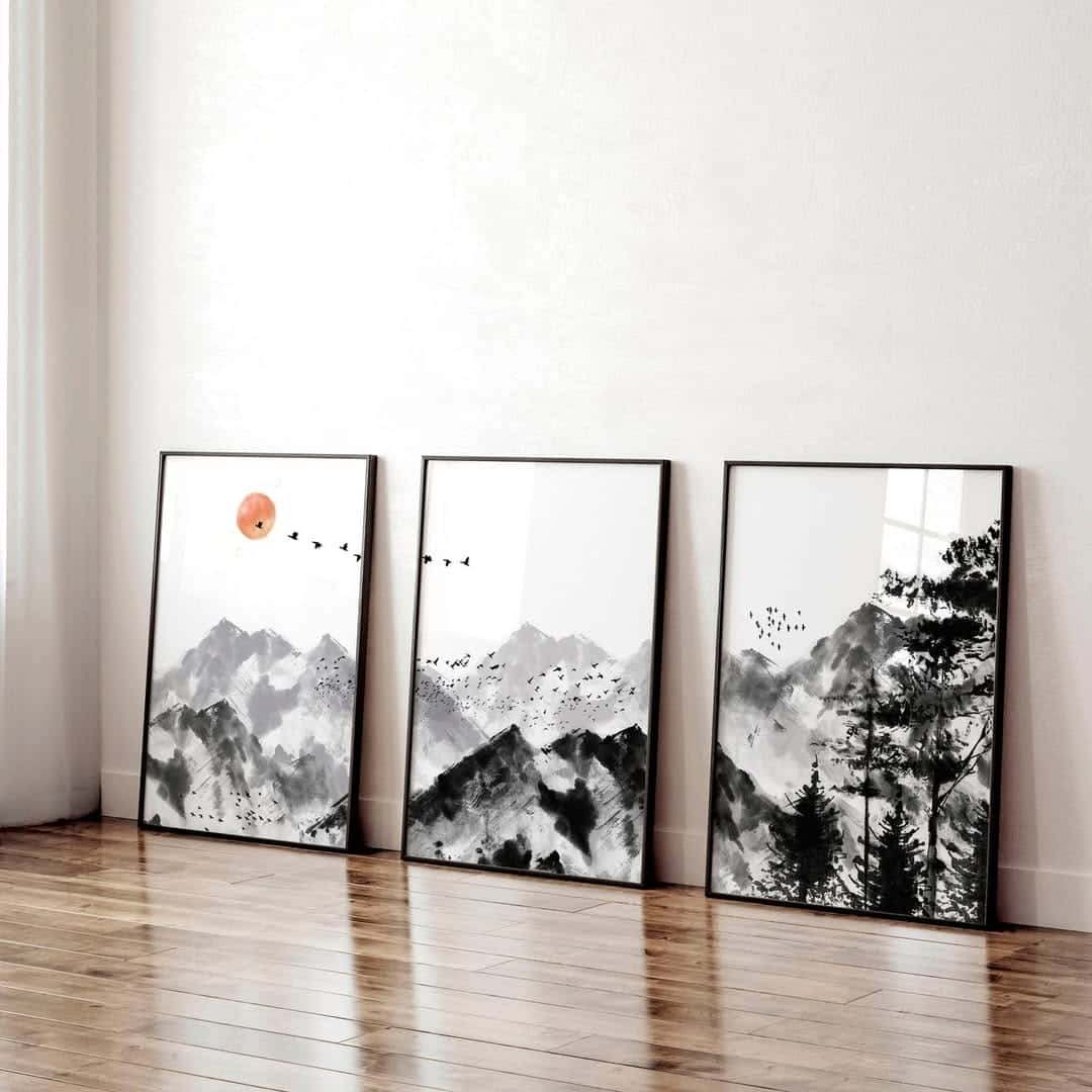 Landscape Artwork | Nature Wall Art | Trio, A2 at XILEF Art
