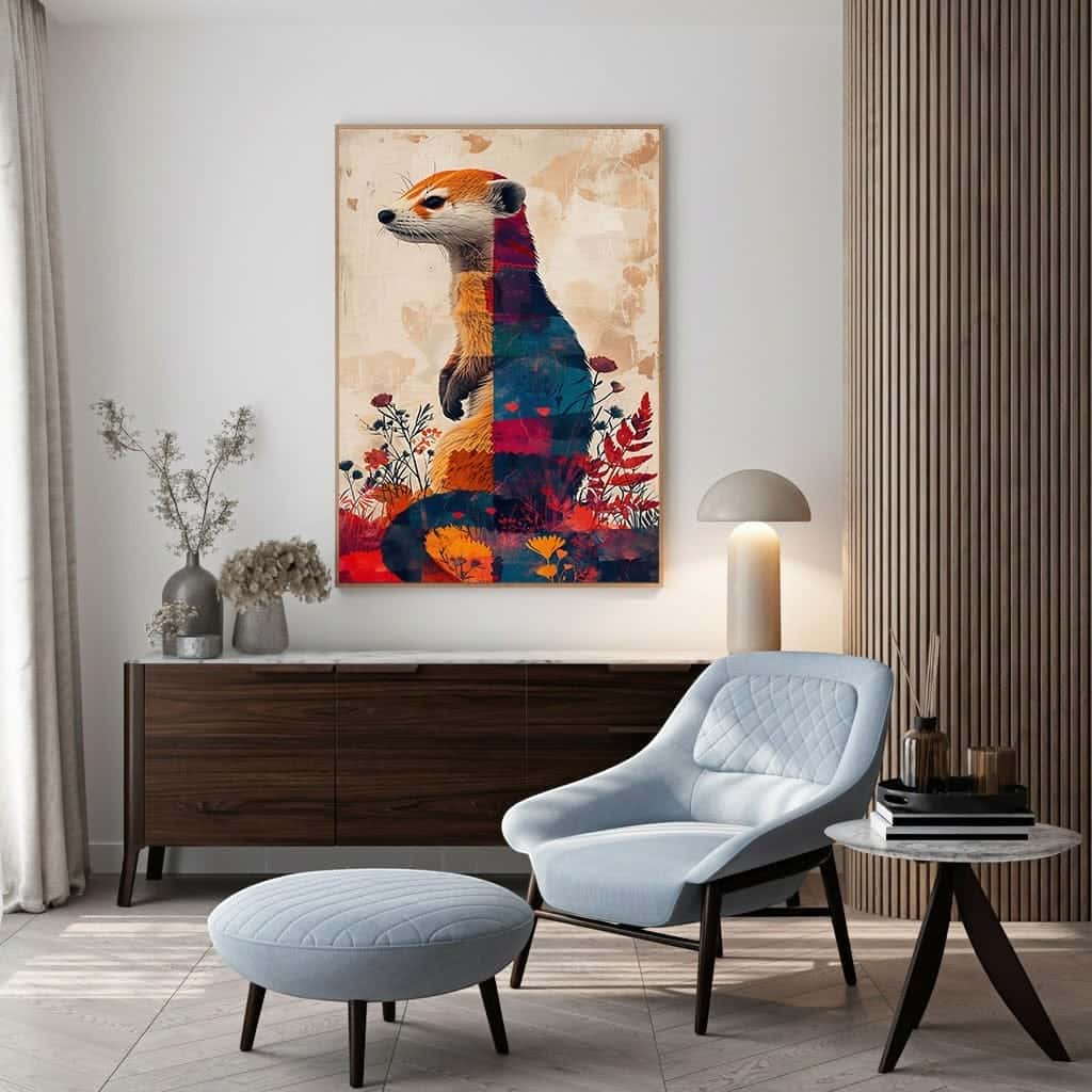 Meerkat | Wildlife Artwork | Nature Wall Art | A2 at XILEF Art
