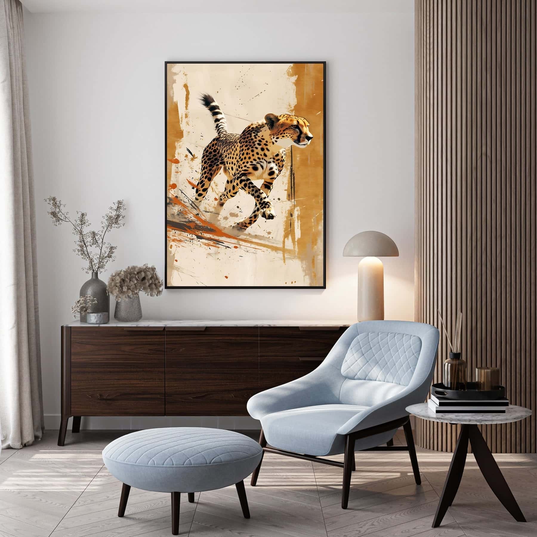 Cheetah | Wildlife Artwork | Nature Wall Art | A2 at XILEF Art