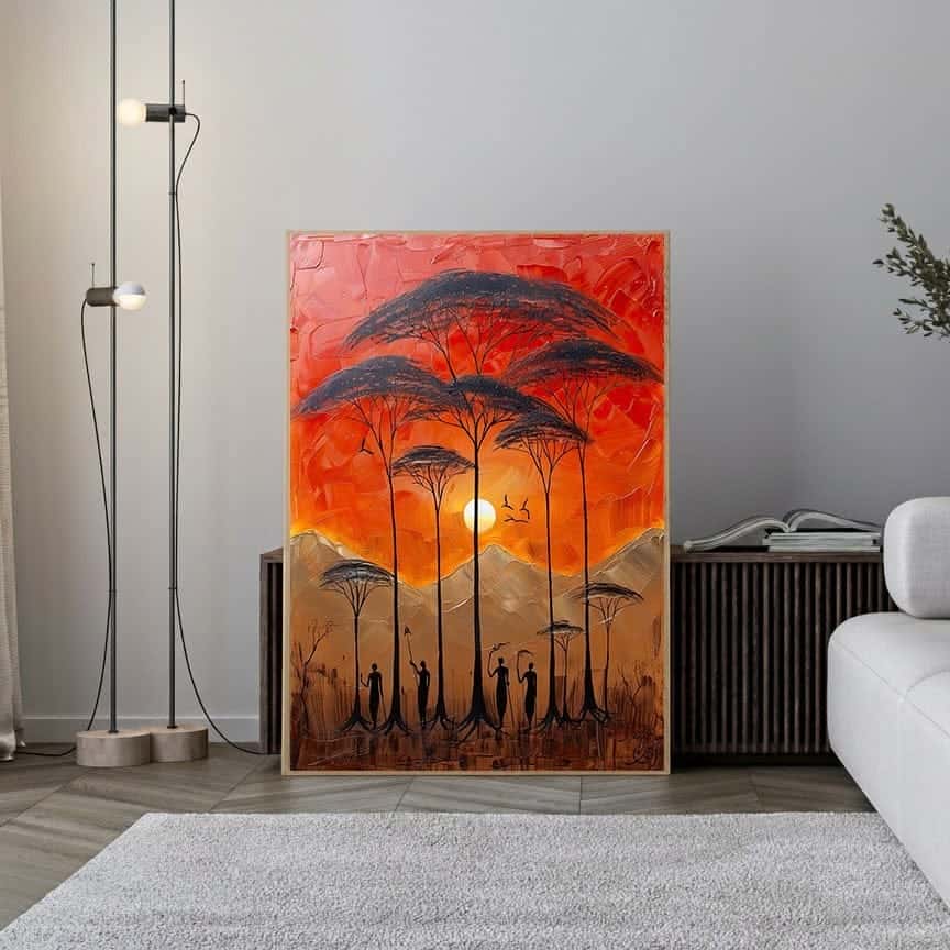 African Sunset | Wildlife Artwork | Nature Wall Art | A2 at XILEF Art