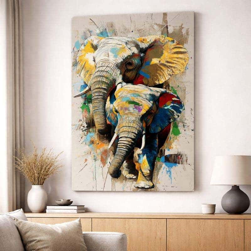 Elephants | Wildlife Artwork | Nature Wall Art | A2 at XILEF Art