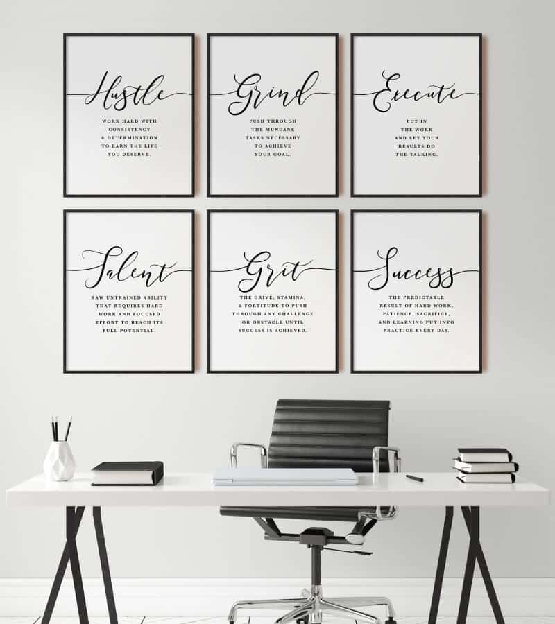 Motivational Words Definition Artwork | Single, Inspiration Wall Art, A4 at XILEF Art