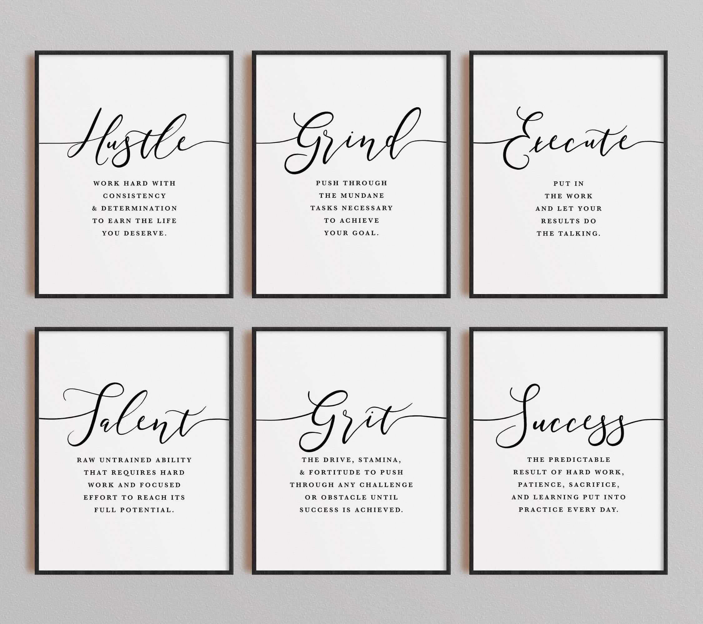 Motivational Words Definition Artwork | Single, Inspiration Wall Art, A4 at XILEF Art