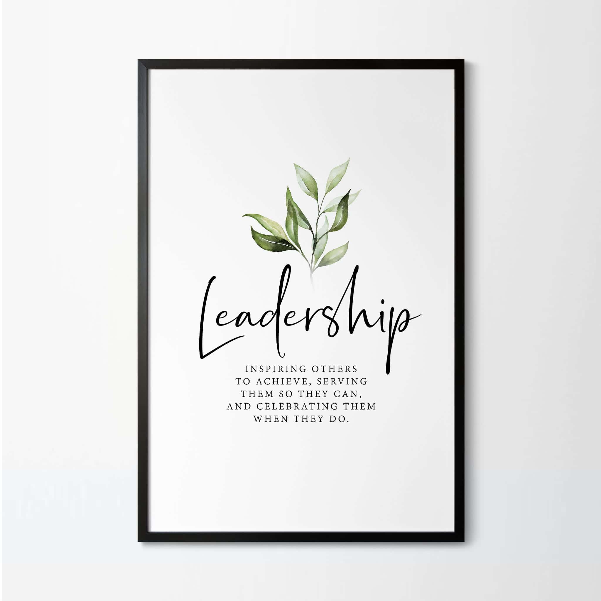 'Leadership' Word Definition Artwork | Single, Inspiration Wall Art, A4 at XILEF Art