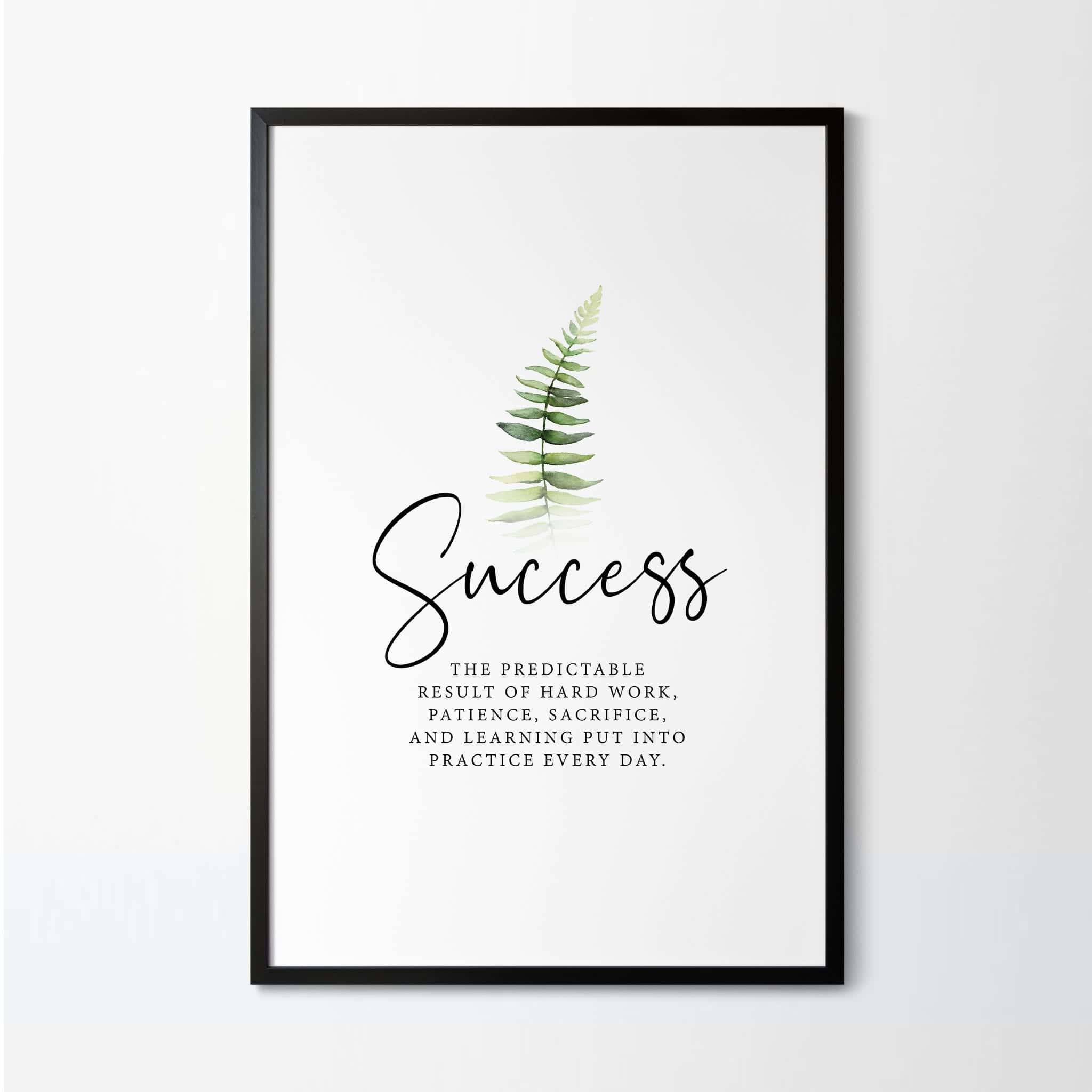 'Success' Word Definition Artwork | Single, Inspiration Wall Art, A4 at XILEF Art