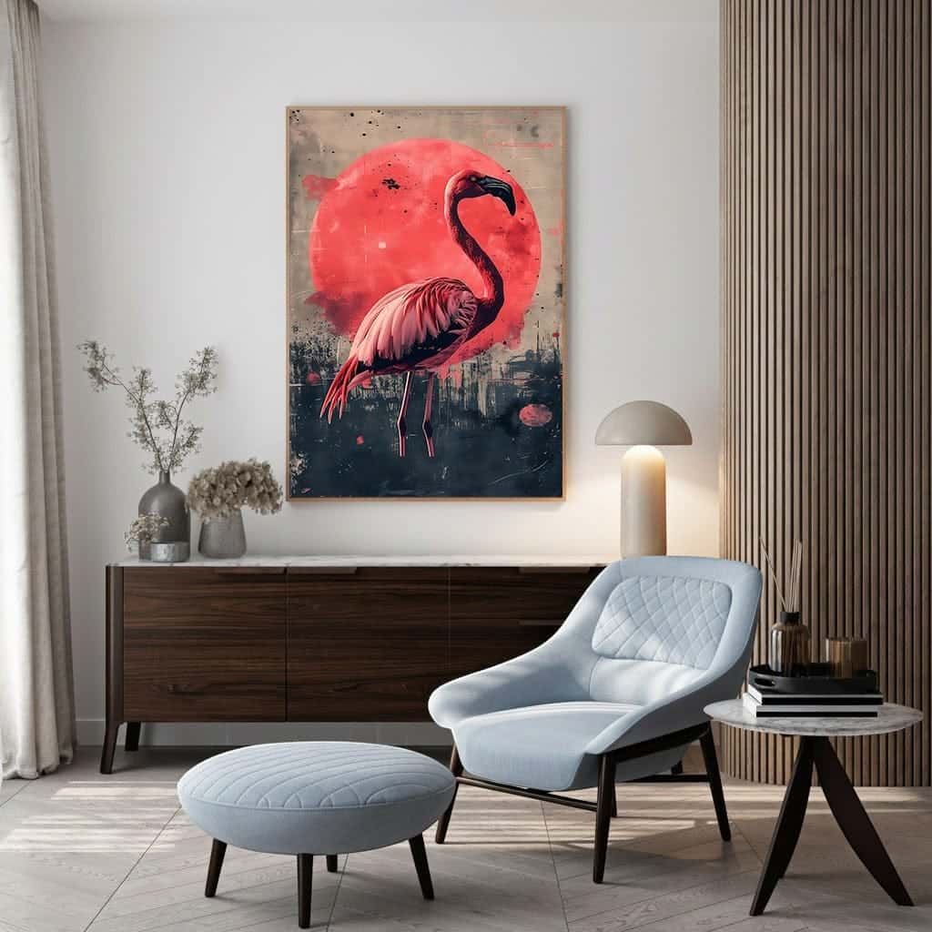 Flamingo | Wildlife Artwork | Nature Wall Art | A2 at XILEF Art