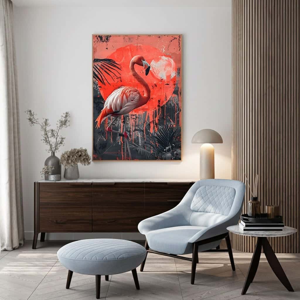 Flamingo | Wildlife Artwork | Nature Wall Art | A2 at XILEF Art