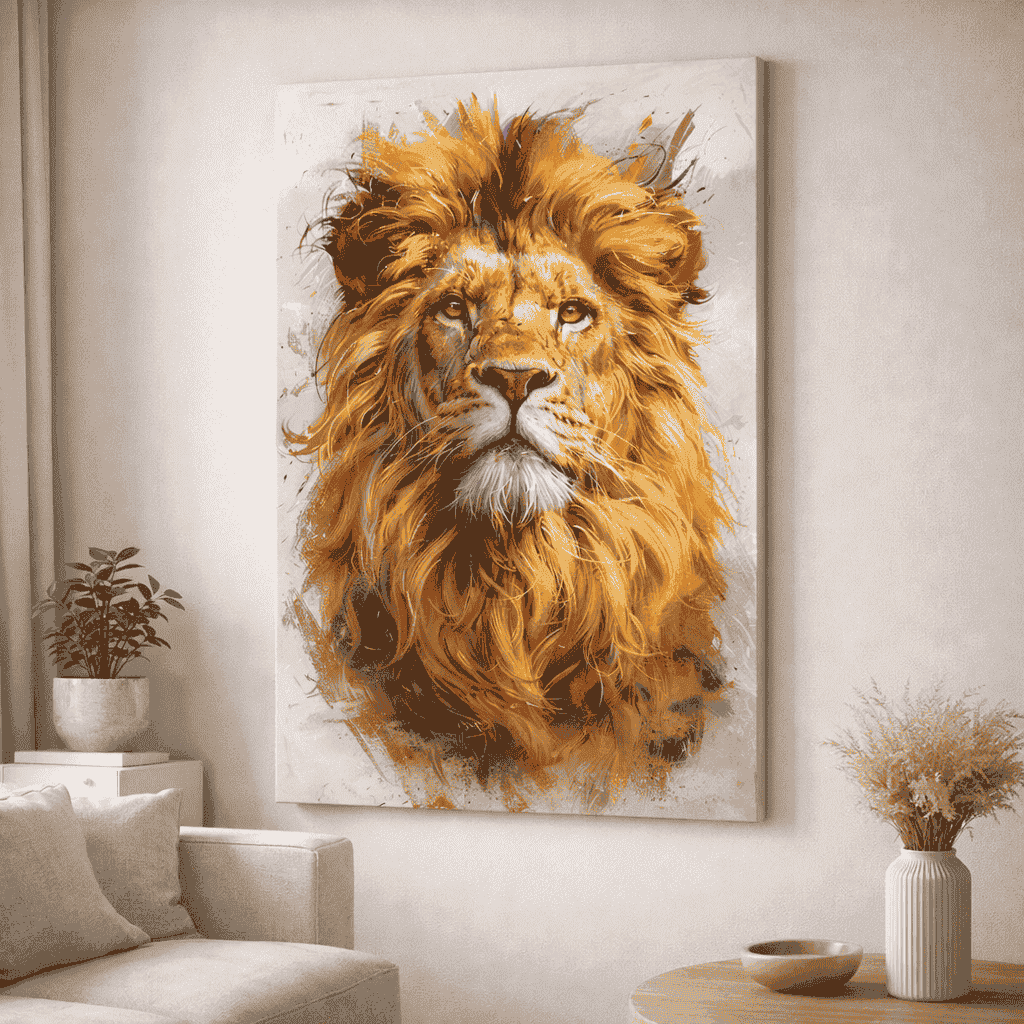 Lion | Wildlife Artwork | Nature Wall Art | A2 at XILEF Art