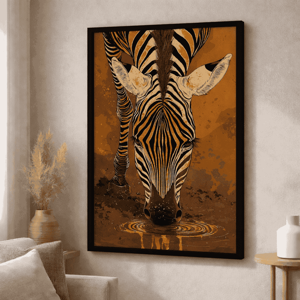 Zebra | Wildlife Artwork | Nature Wall Art | A2 at XILEF Art