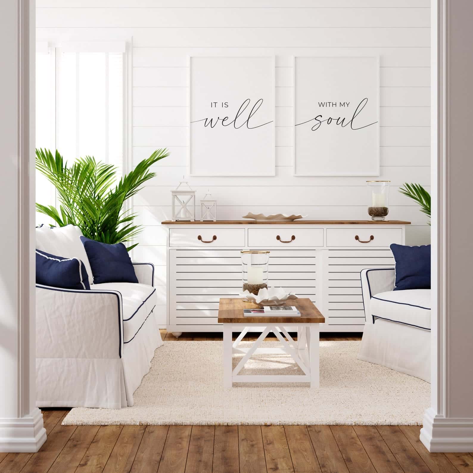 It Is Well With My Soul, Bible Verses | Duo Set, Christian Wall Art, A3 at XILEF Art