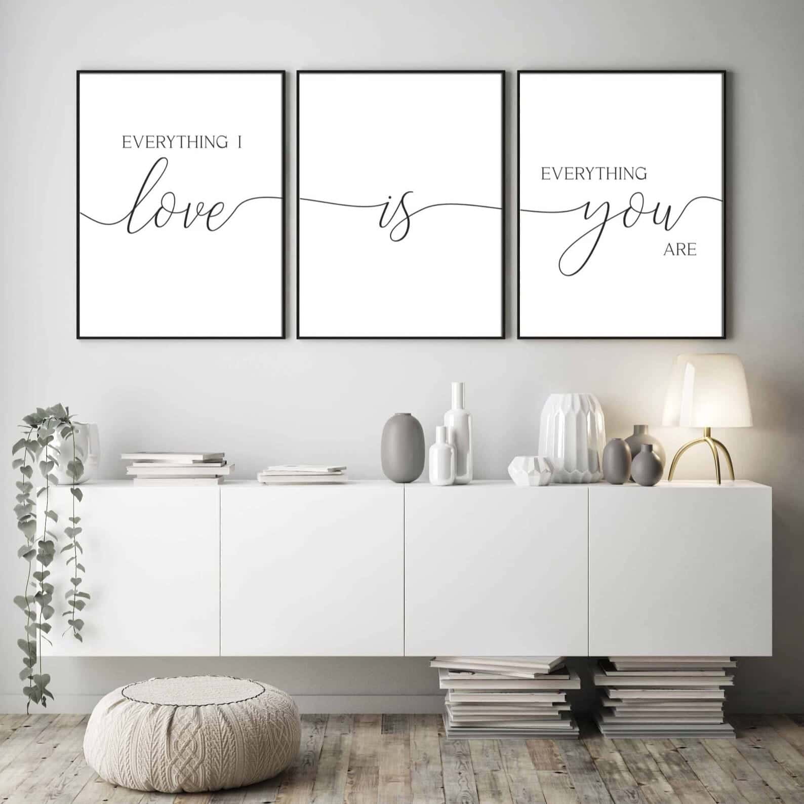 Love Bible Verses | Custom Wedding Gift | Custom Couple Gift | Custom Anniversary Gift | Trio Set Wall Art, A2 at XILEF Art