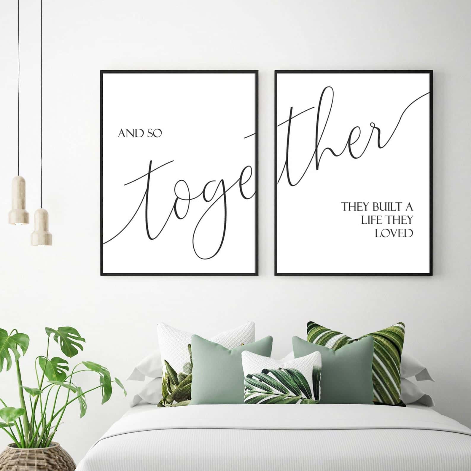 Love Quote | Custom Wedding Gift | Custom Couple Gift | Custom Anniversary Gift | Duo Set Wall Art, A2 at XILEF Art