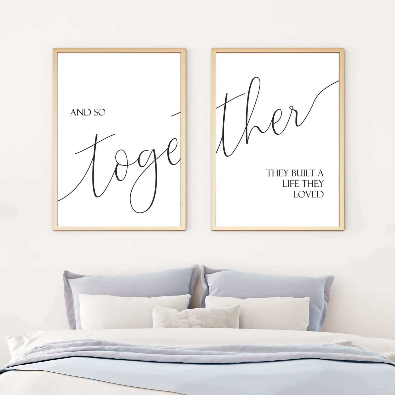 And So Together They Built A Life They Loved | Duo Set, Christian Wall Art, A3 at XILEF Art
