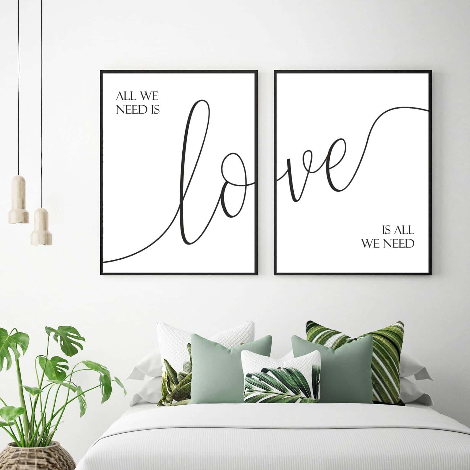 Love Quote | Custom Wedding Gift | Custom Couple Gift | Custom Anniversary Gift | Duo Set Wall Art, A2 at XILEF Art