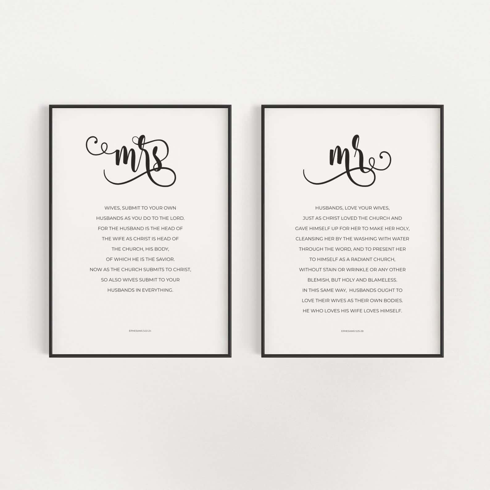 Love Bible Verses | Custom Wedding Gift | Custom Couple Gift | Custom Anniversary Gift | Trio Set Wall Art, A3 at XILEF Art