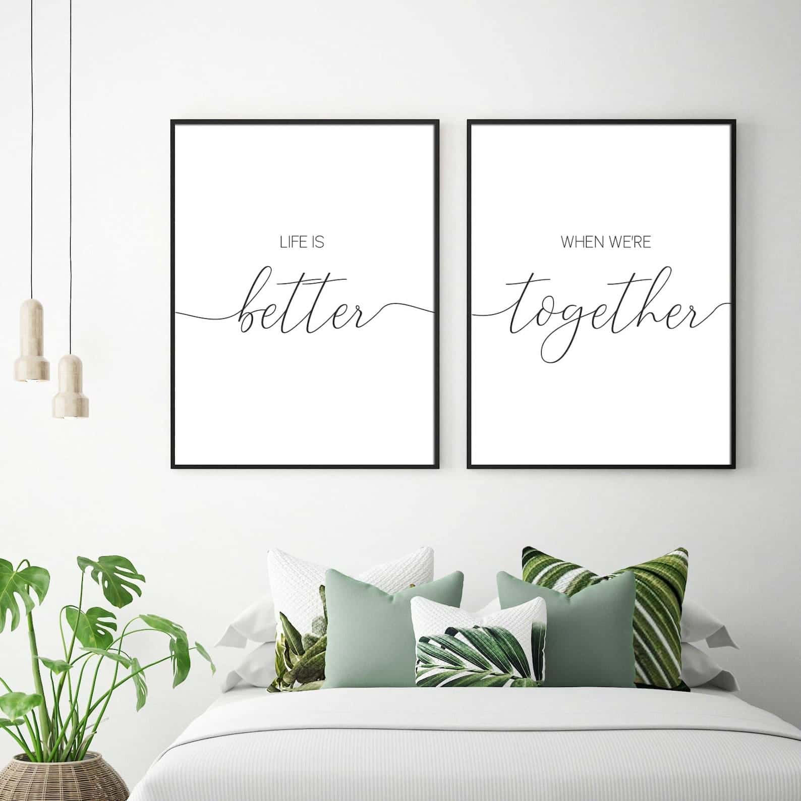 Love Quote | Custom Wedding Gift | Custom Couple Gift | Custom Anniversary Gift | Duo Set Wall Art, A2 at XILEF Art