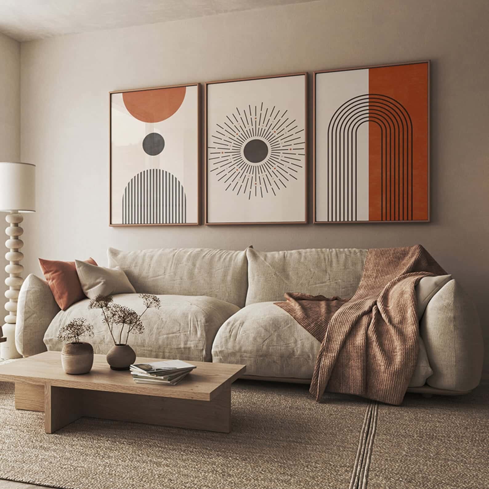 Abstract Artwork | Modern Wall Art Style | Trio, A2 at XILEF Art