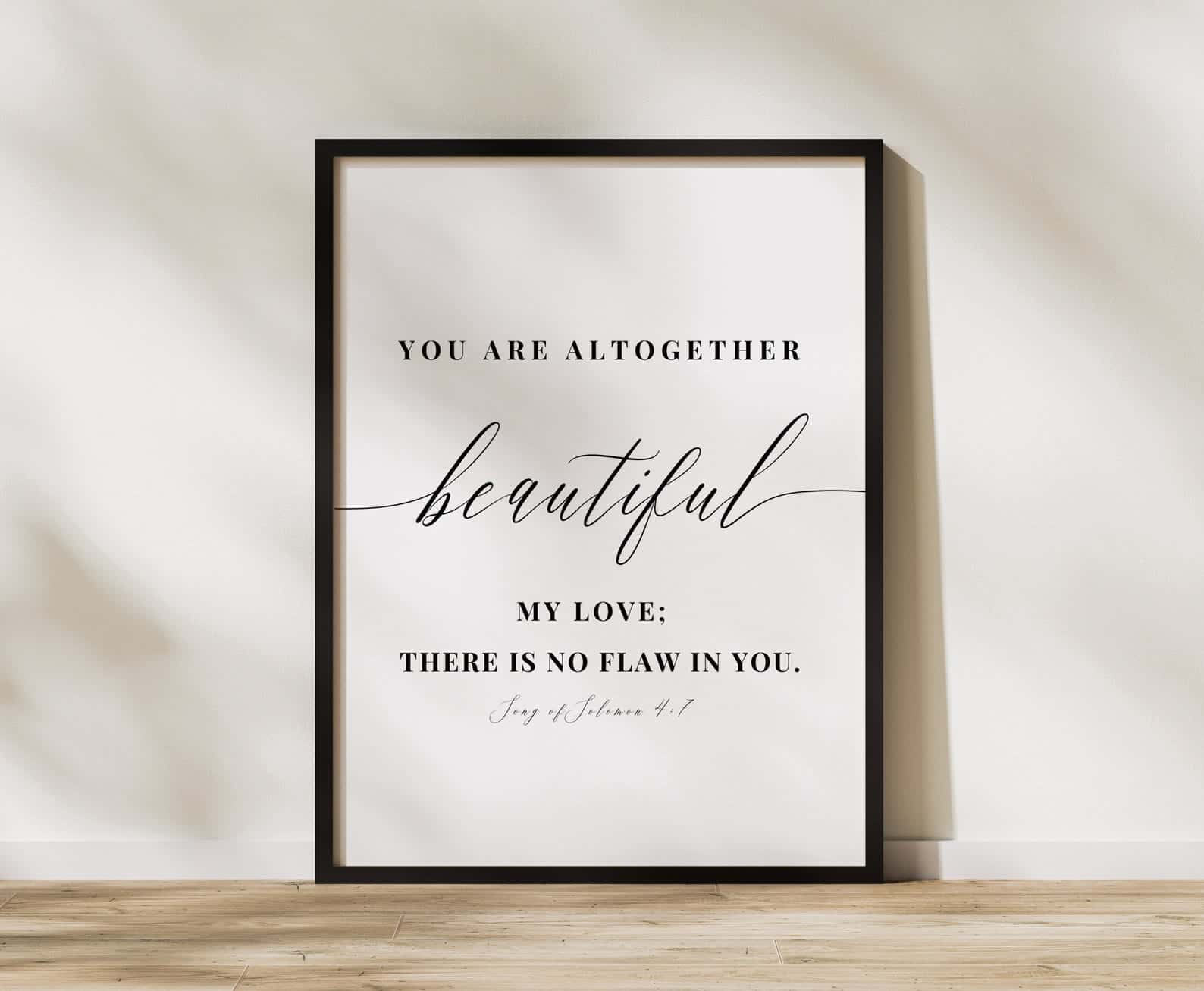 Love Bible Verses | Custom Wedding Gift | Custom Couple Gift | Custom Anniversary Gift | Single Wall Art, A3 at XILEF Art