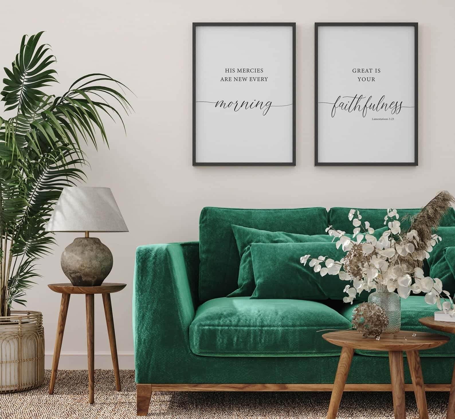 His Mercies are New Every Morning, Lamentations 3:23 | Duo, Christian Wall Art, A3 at XILEF Art