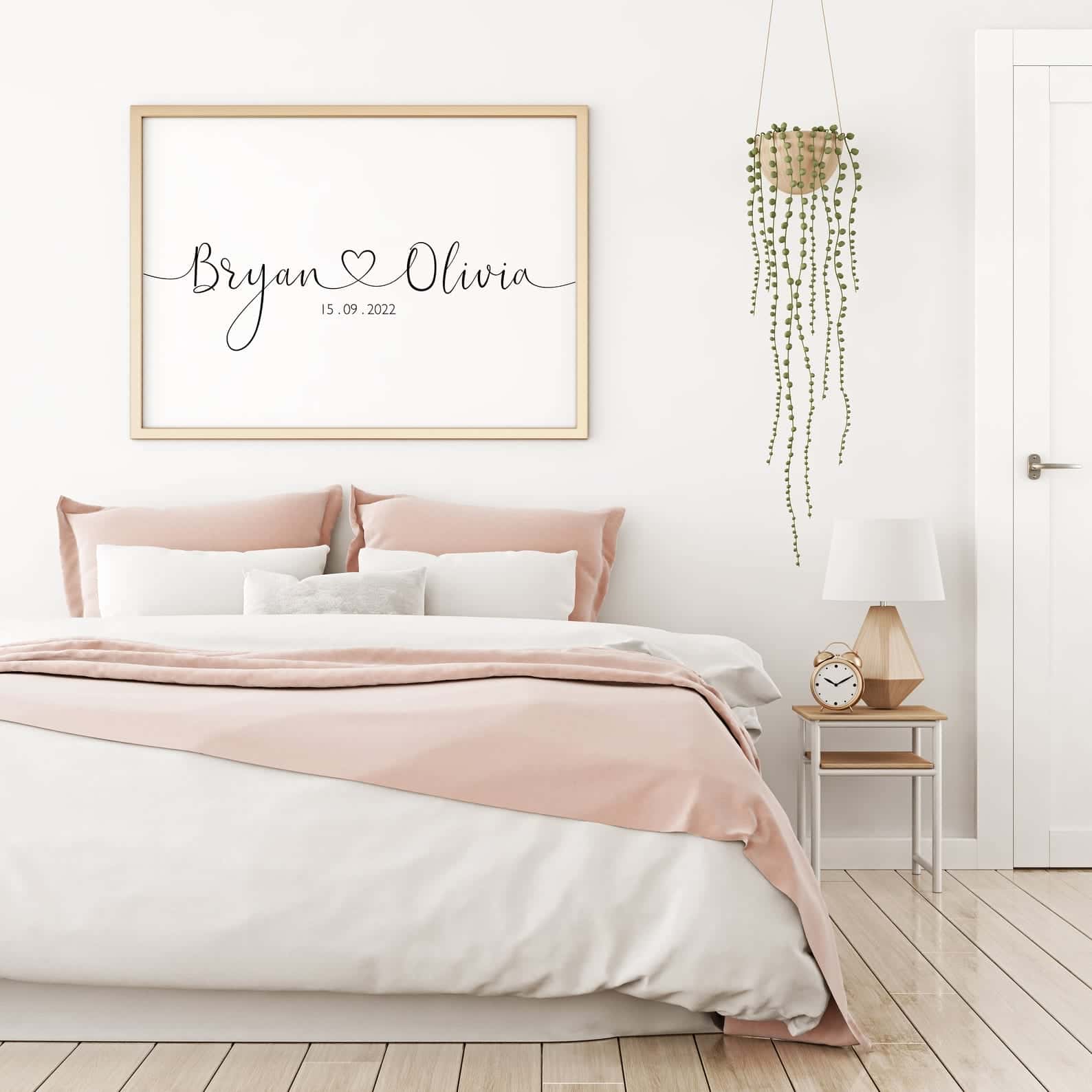 Personalised Couple Names Print | Custom Wedding Gift | Custom Couple Gift | Custom Anniversary Gift | Custom Home Decor Wall Art, A2 at XILEF Art