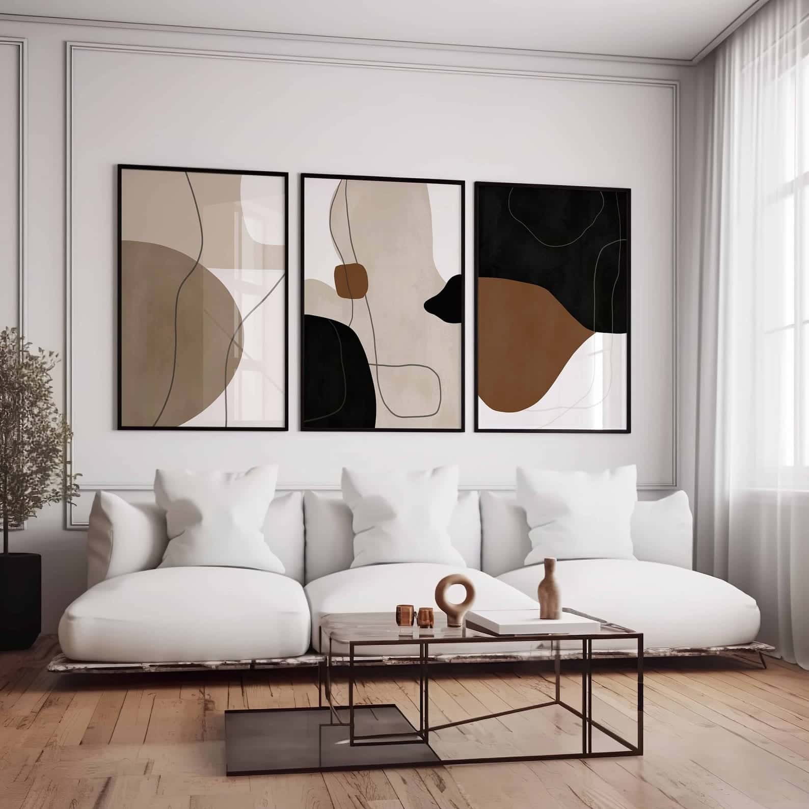 Abstract Artwork | Modern Wall Art Style | Trio, A2 at XILEF Art