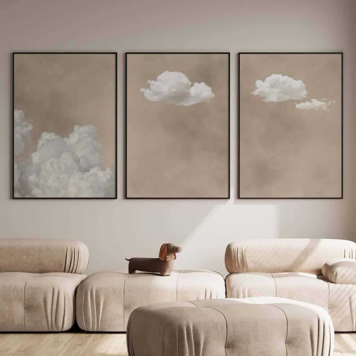 Sky and Clouds Artwork | Nature Wall Art | Trio, A2 at XILEF Art