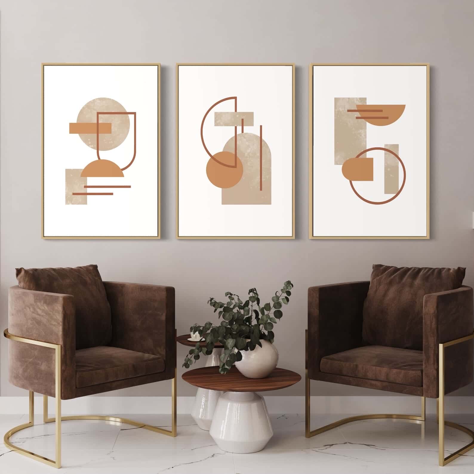 Abstract Artwork | Modern Wall Art Style | Trio, A2 at XILEF Art