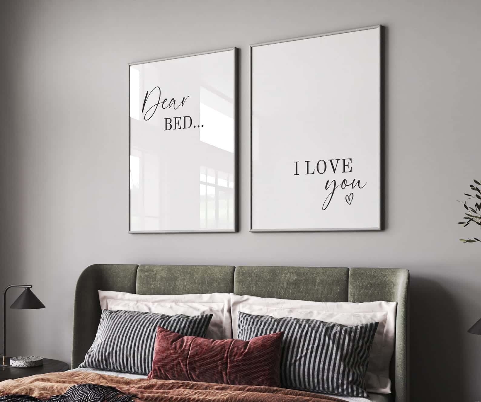 Unique Gift for Sleep Lovers | Special Bedroom Gift for Singles | Duo Set Wall Art, A3 at XILEF Art