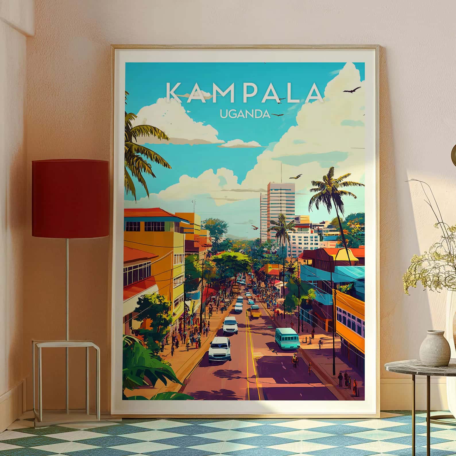 Map of Uganda Artwork | Maps Wall Art | A2 at XILEF Art
