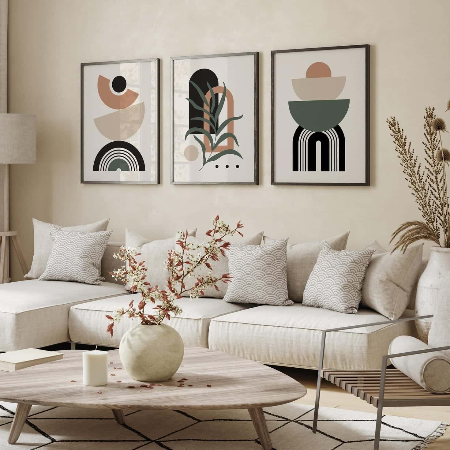 Abstract Artwork | Modern Wall Art Style | Trio, A2 at XILEF Art