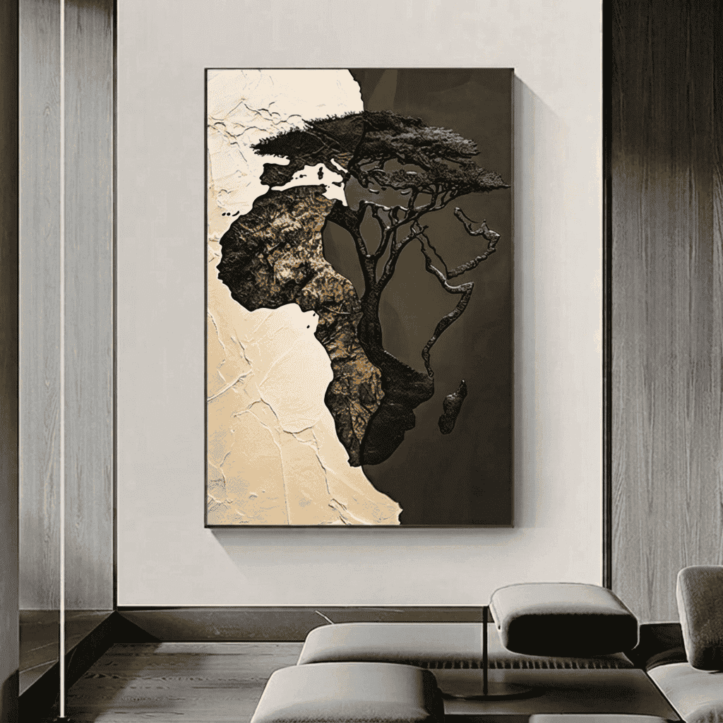 Map of Africa Artwork | Maps Wall Art | A2 at XILEF Art