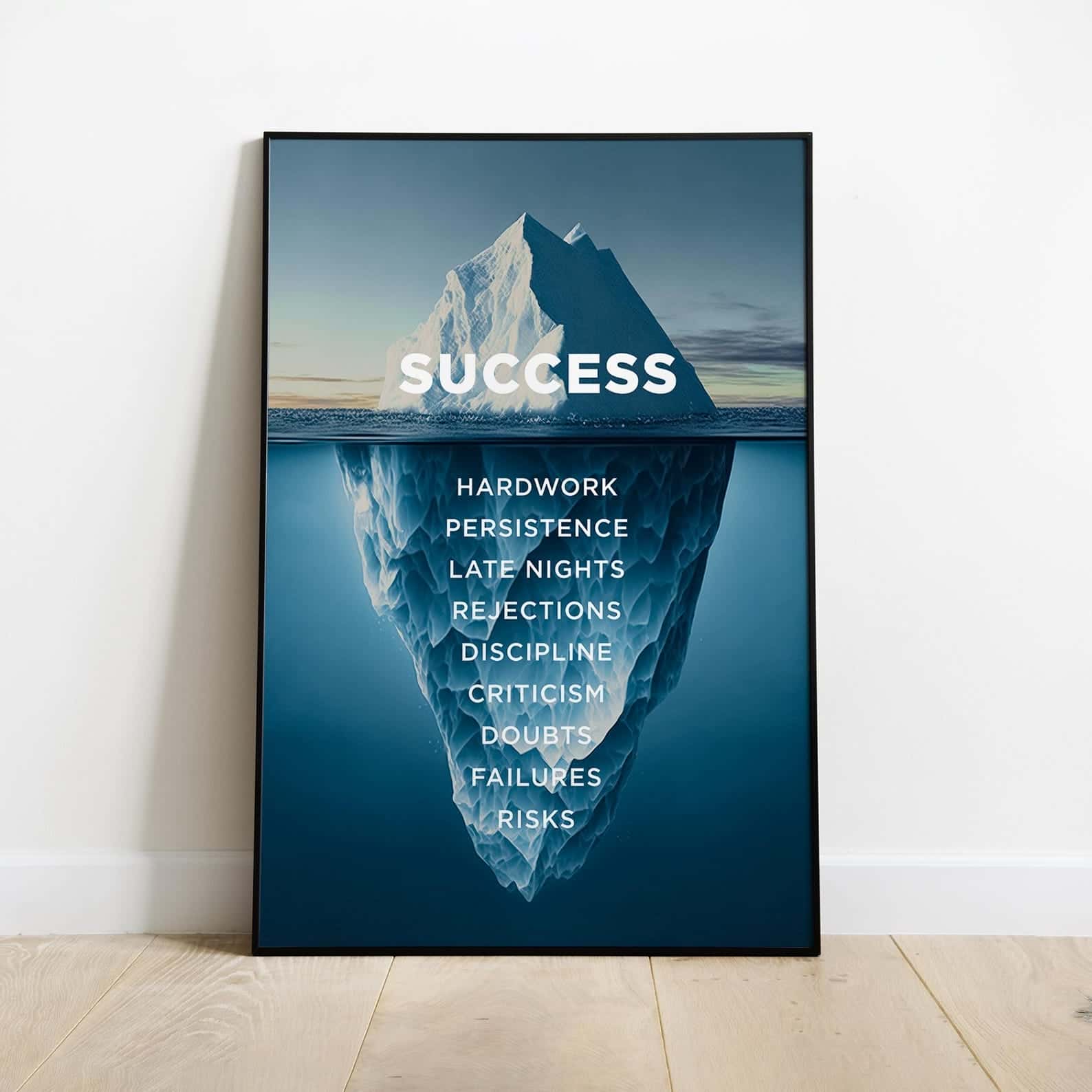 Success ... The Hidden Part That Builds Success | Inspirational Wall Art | Single, A2 at XILEF Art