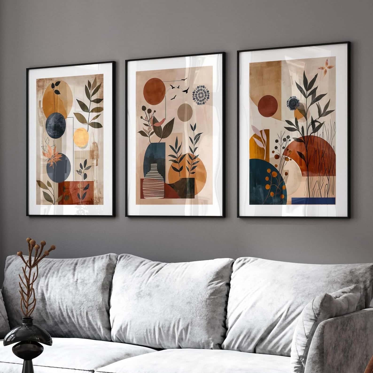 Abstract Artwork | Modern Wall Art Style | Trio, A2 at XILEF Art
