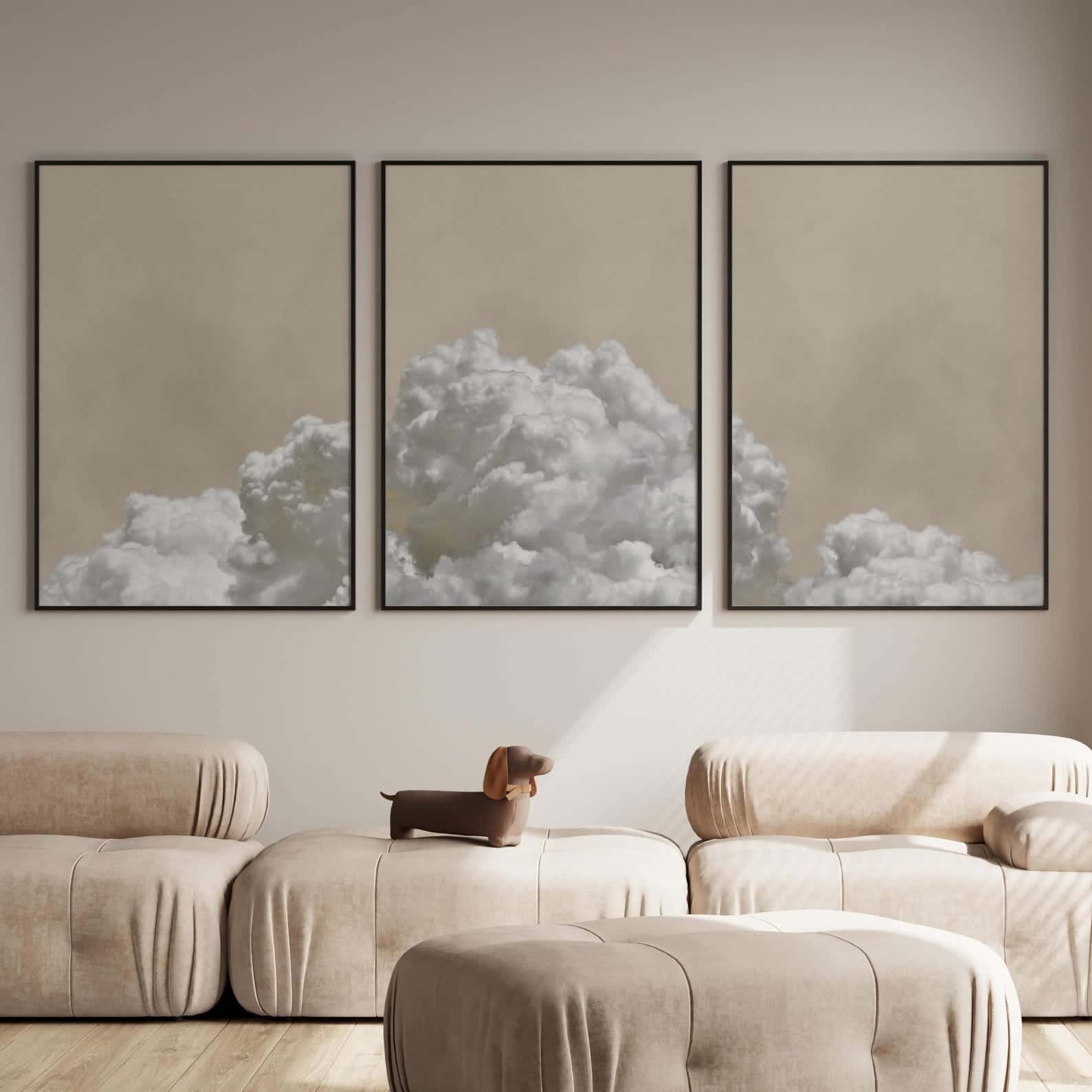 Sky and Clouds Artwork | Nature Wall Art | Trio, A2 at XILEF Art