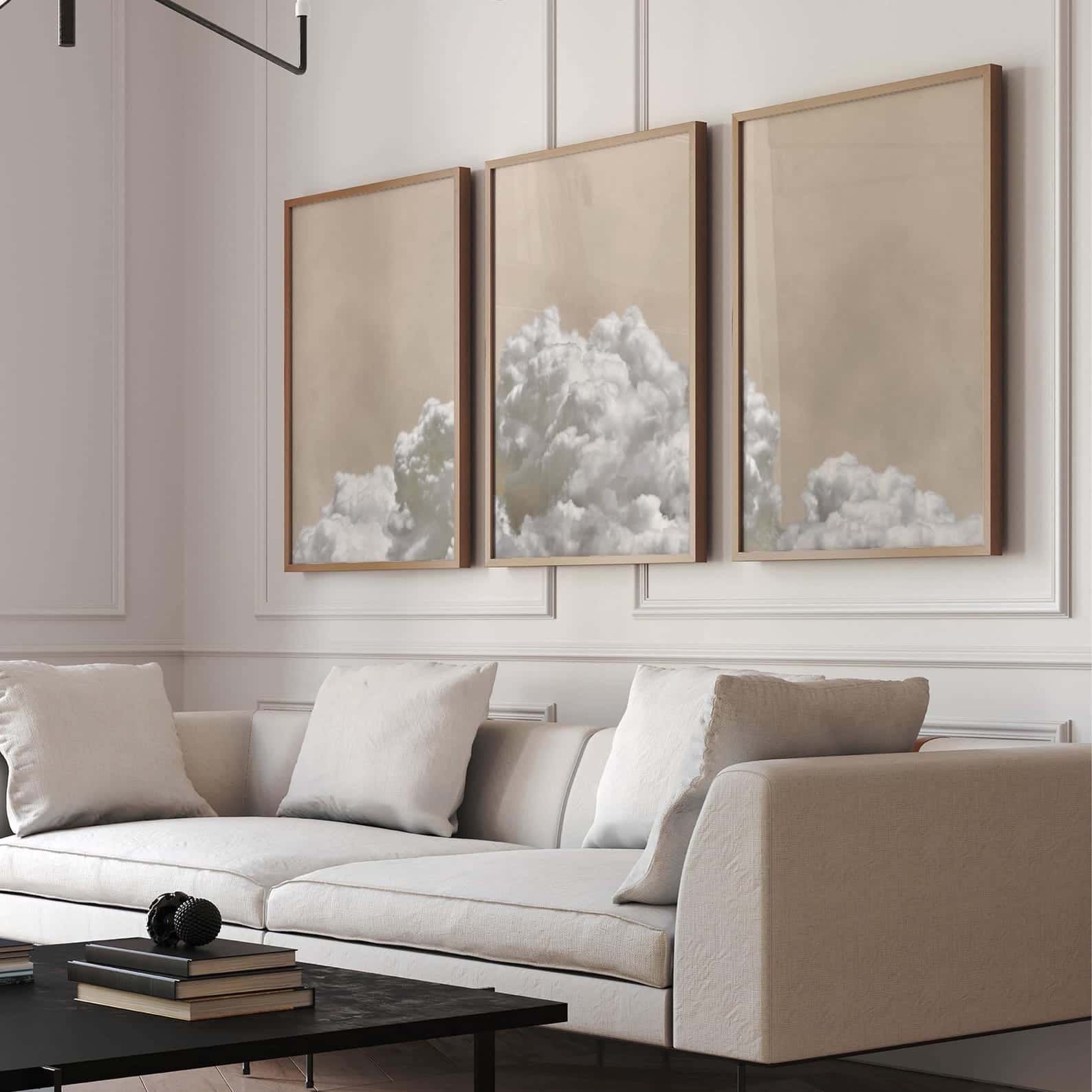 Sky and Clouds Artwork | Nature Wall Art | Trio, A2 at XILEF Art