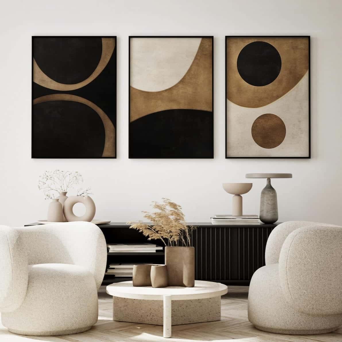 Abstract Artwork | Modern Wall Art Style | Trio, A2 at XILEF Art