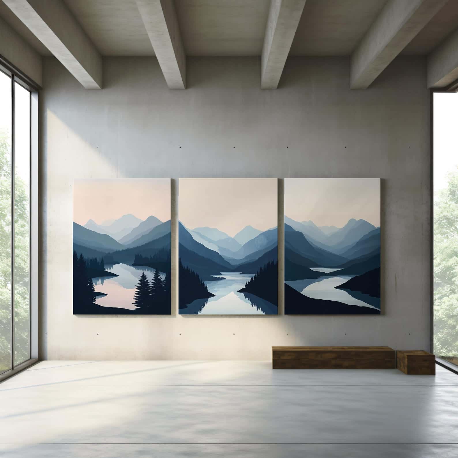 Landscape Artwork | Nature Wall Art | Trio, A2 at XILEF Art
