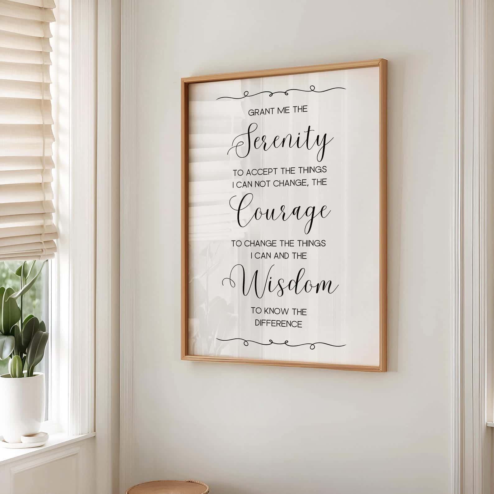 The Serenity Prayer, God Grant Me The Serenity | Single, Christian Wall Art, A2 at XILEF Art