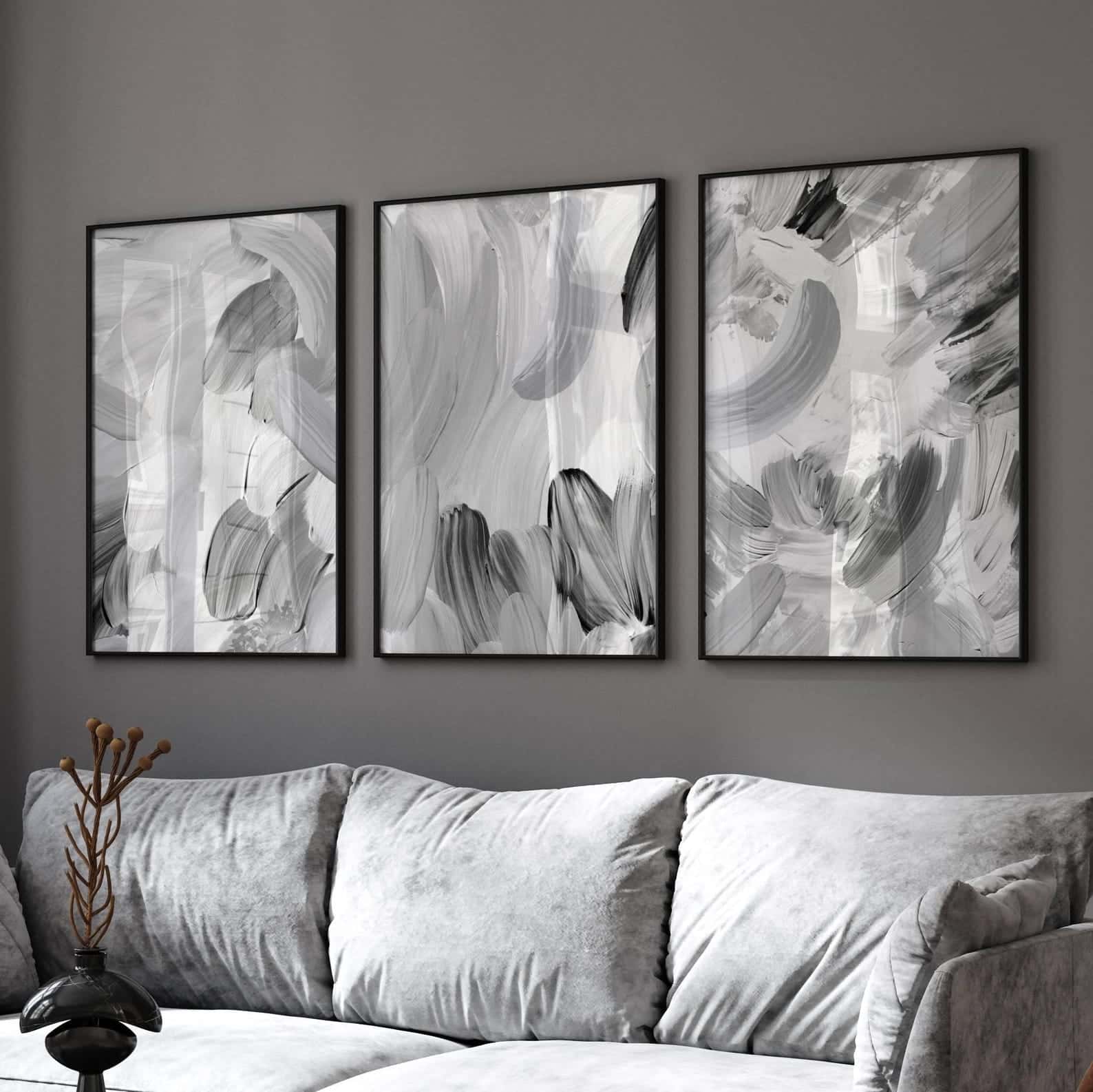 Abstract Artwork | Modern Wall Art Style | Trio, A2 at XILEF Art