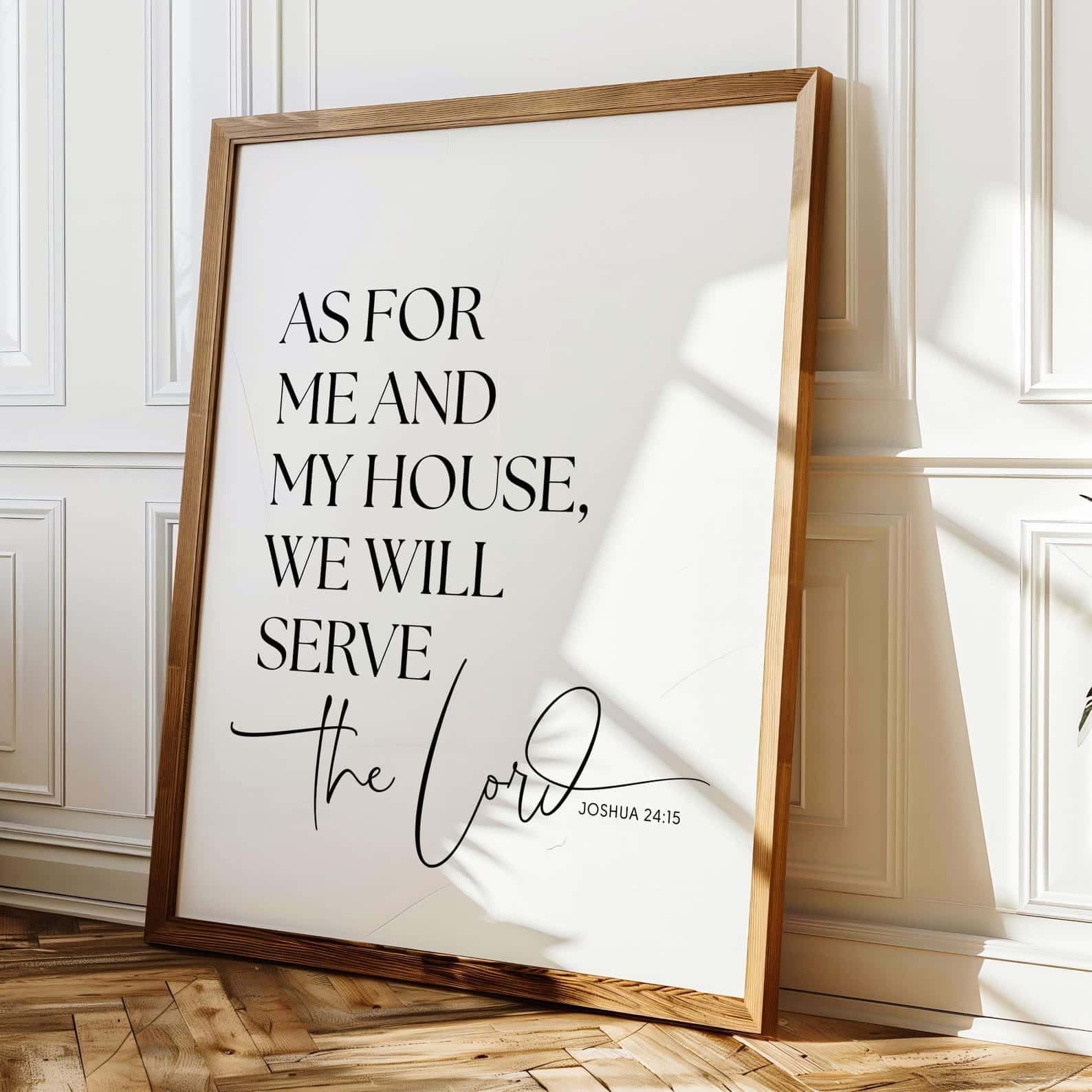 We will Serve the LORD, Joshua 24:15 | Single, Christian Wall Art, A2 at XILEF Art