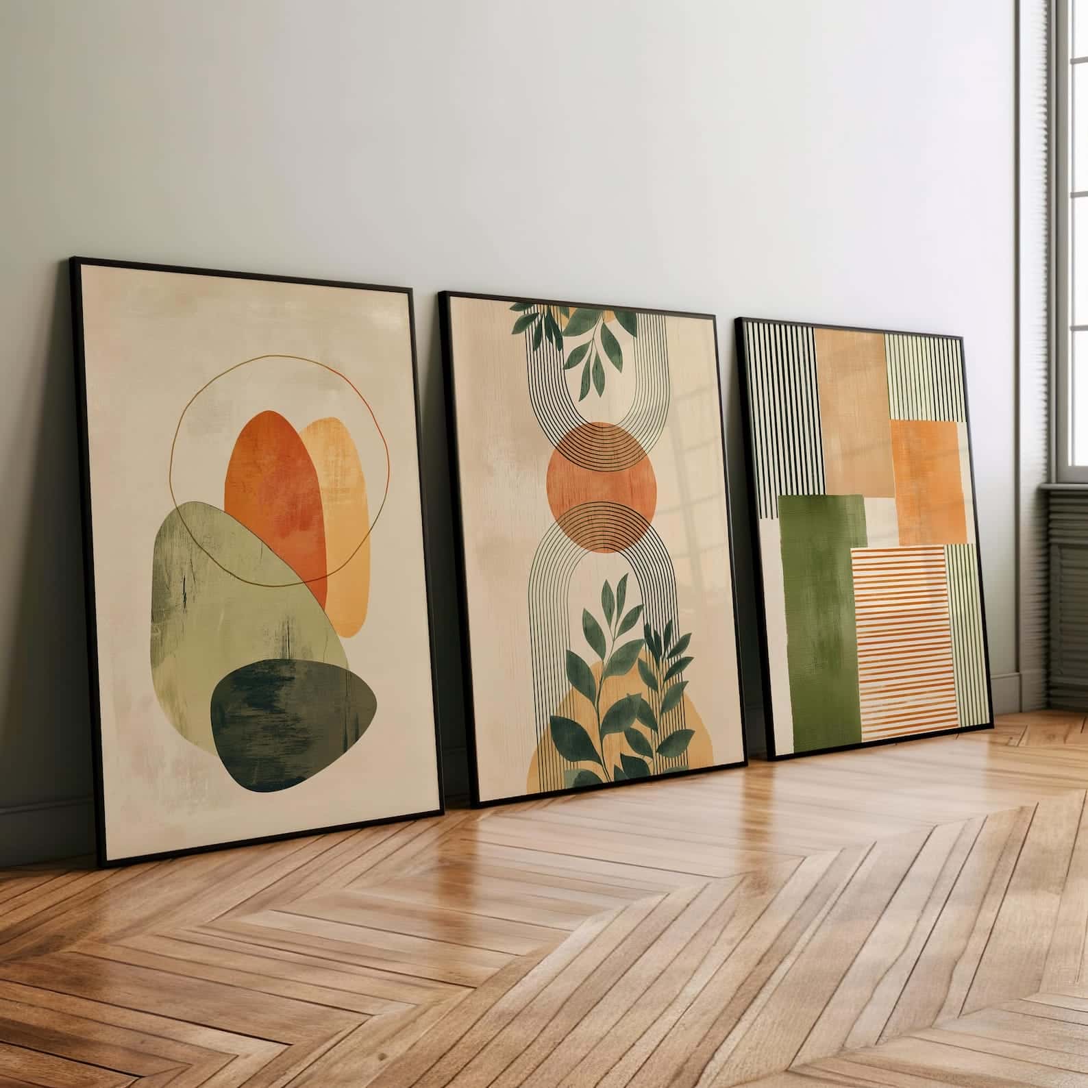 Abstract Artwork | Modern Wall Art Style | Trio, A2 at XILEF Art