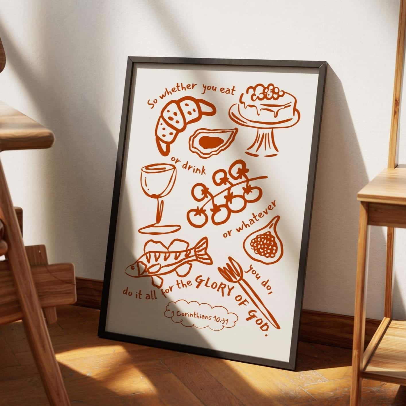 Kitchen or Dining Artwork |  Home Wall Art | Single, A2 at XILEF Art