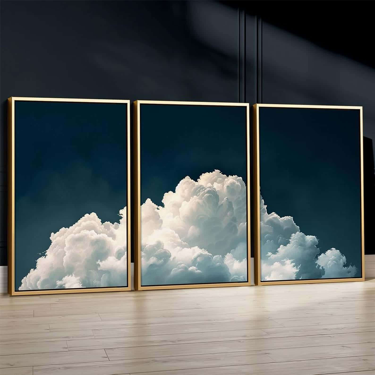 Sky and Clouds Artwork | Nature Wall Art | Trio, A2 at XILEF Art