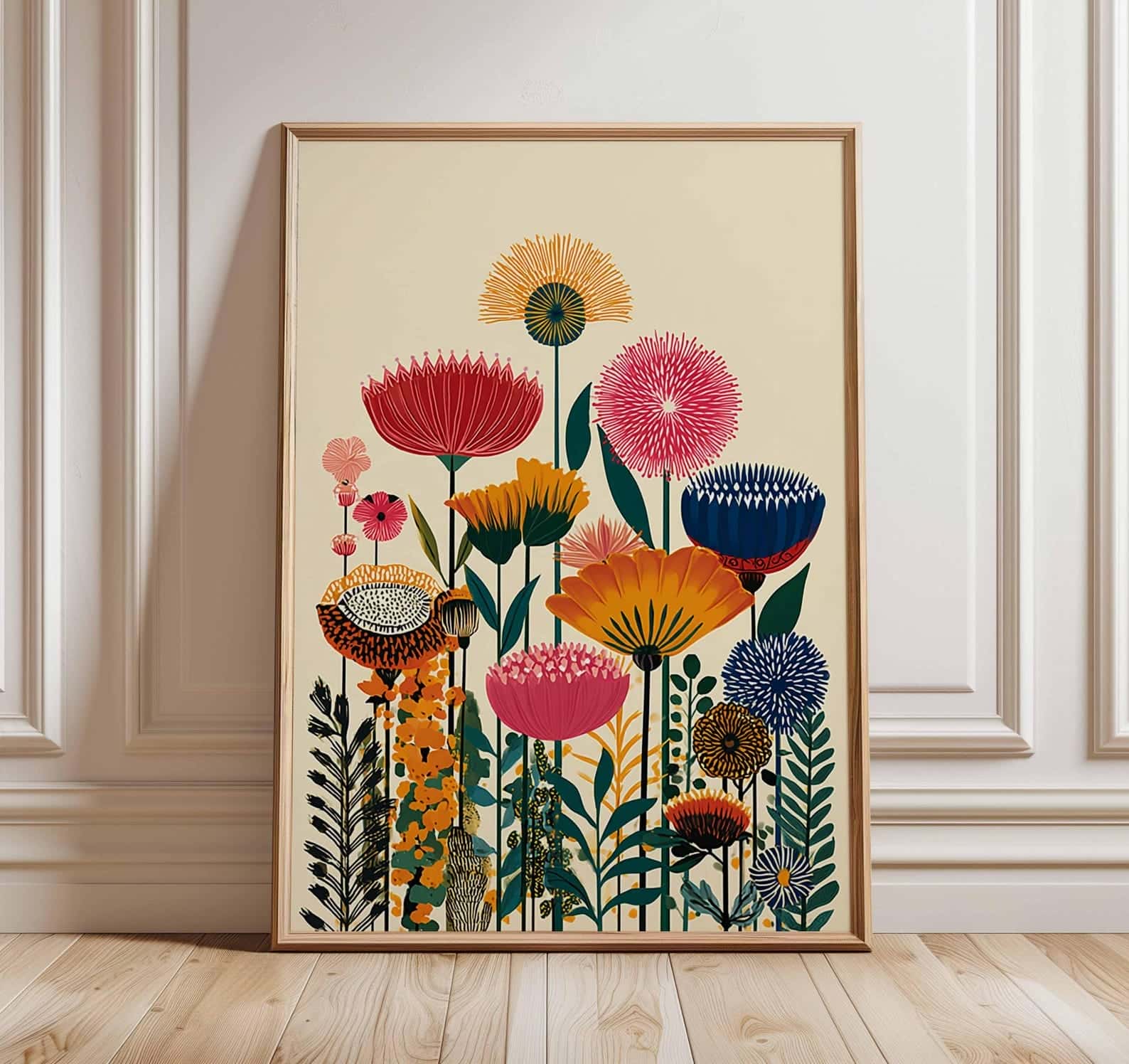 Flowers Artwork | Floral Nature Wall Art | Single, A2 at XILEF Art