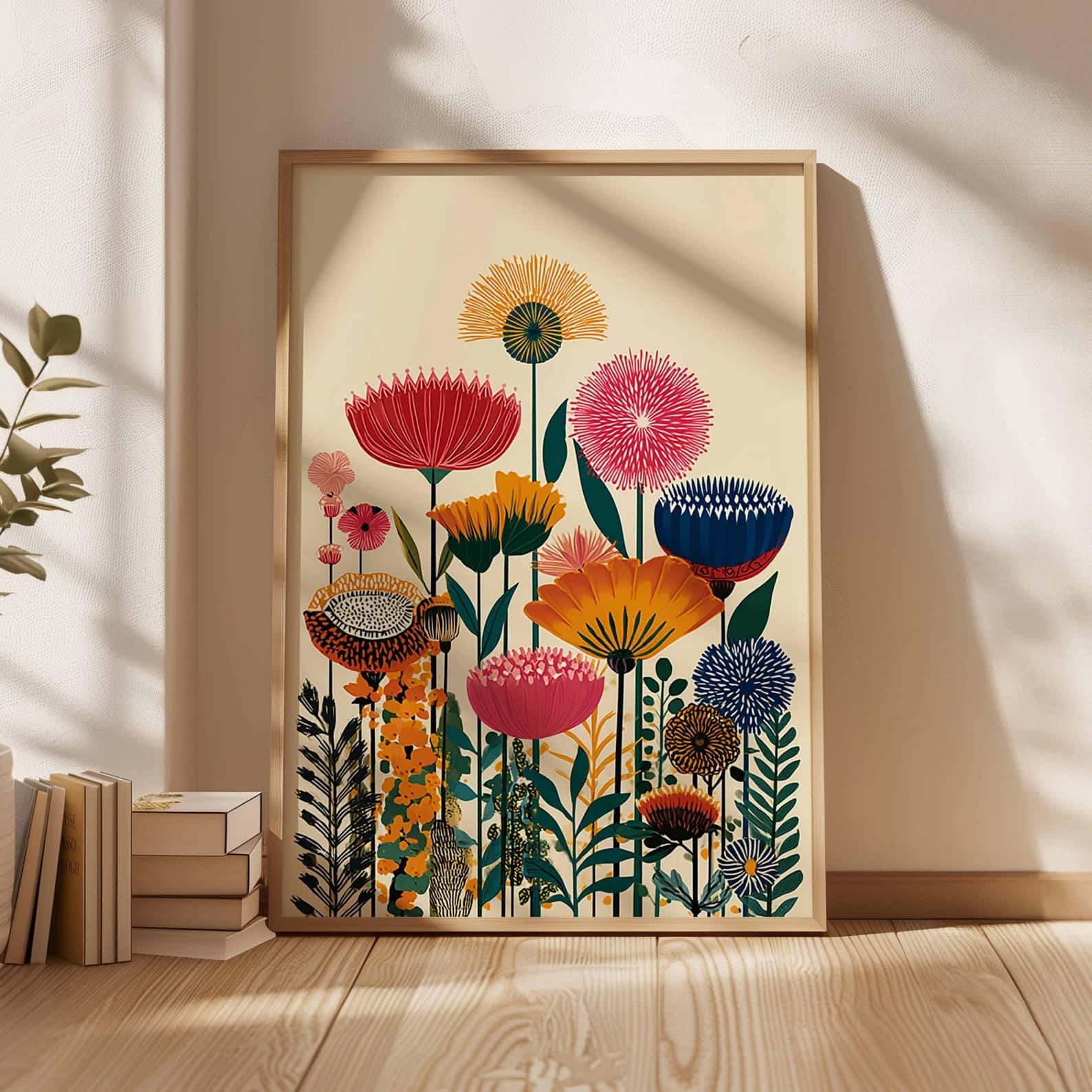 Flowers Artwork | Floral Nature Wall Art | Single, A2 at XILEF Art