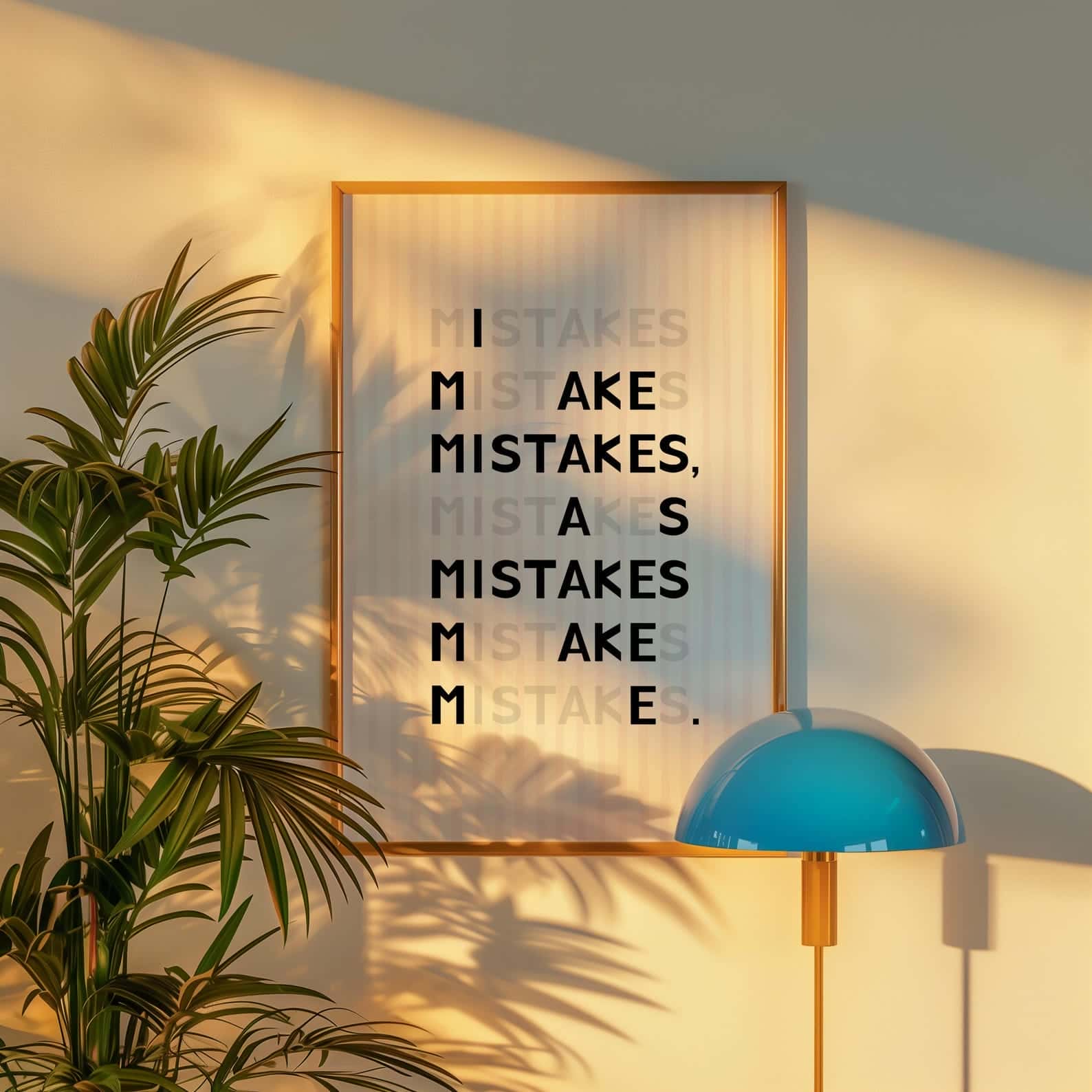 I Make Mistakes As Mistakes Make Me | Inspirational Wall Art | Single, A2 at XILEF Art