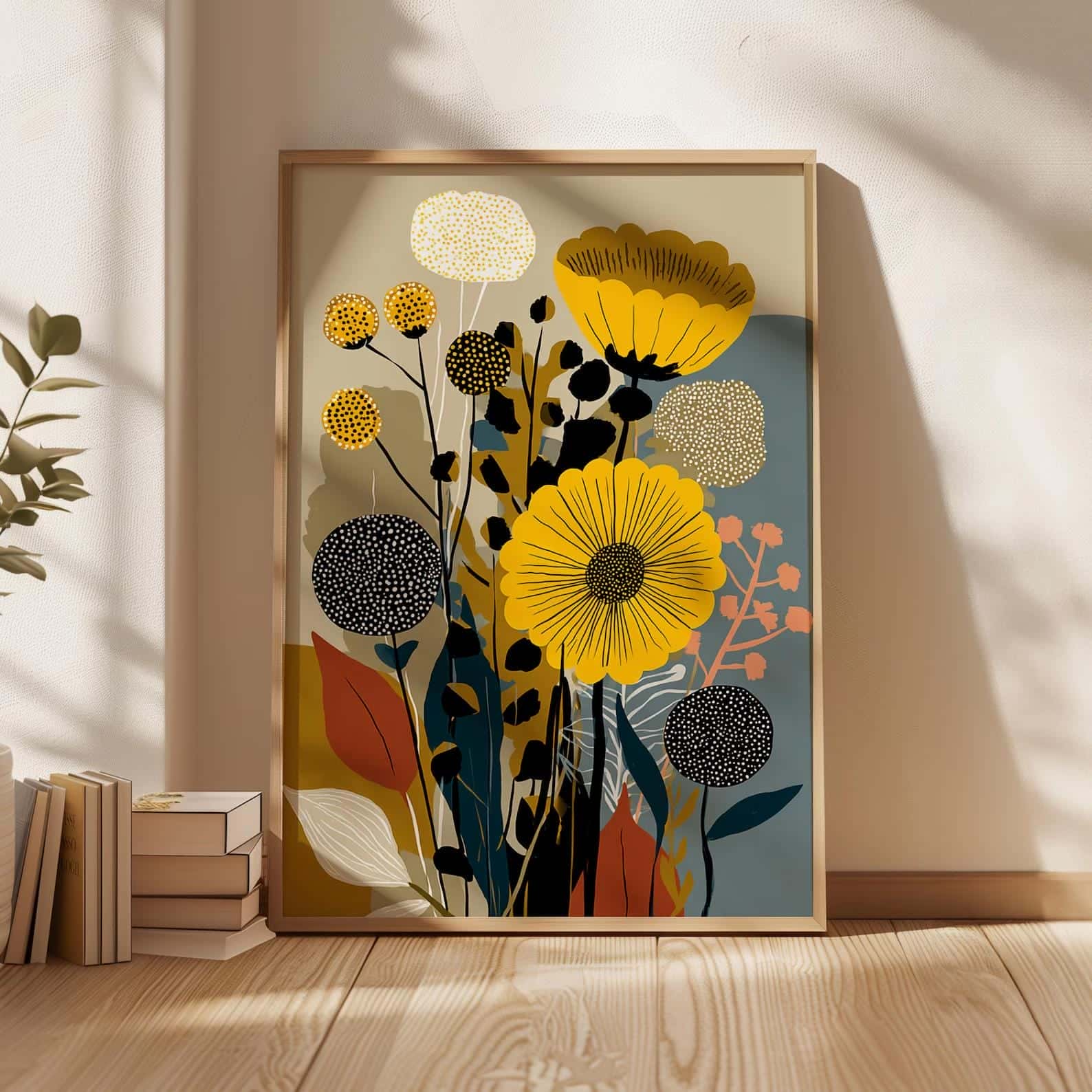 Flowers Artwork | Floral Nature Wall Art | Single, A2 at XILEF Art